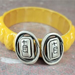 Vintage hand crafted chunky‎ earrings